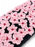 Torebka Flowers Czarno-Różowa