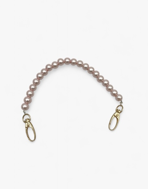 Różowy łańcuch z kamieni syntetycznych mini - stylowy handmade dodatek Różowy łańcuch z kamieni syntetycznych mini - stylowy handmade dodatek