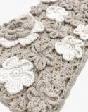 Czarna torebka szydełkowa z kwiatami handmade – elegancka torebka ręcznie robiona
