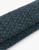 Czarna torebka szydełkowa z metalizowaną nicią handmade – elegancka torebka ręcznie robiona